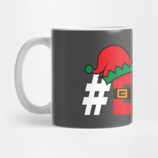 #Elfie Funny Christmas Elfie Elf Selfie Picture Holiday Pun Mug